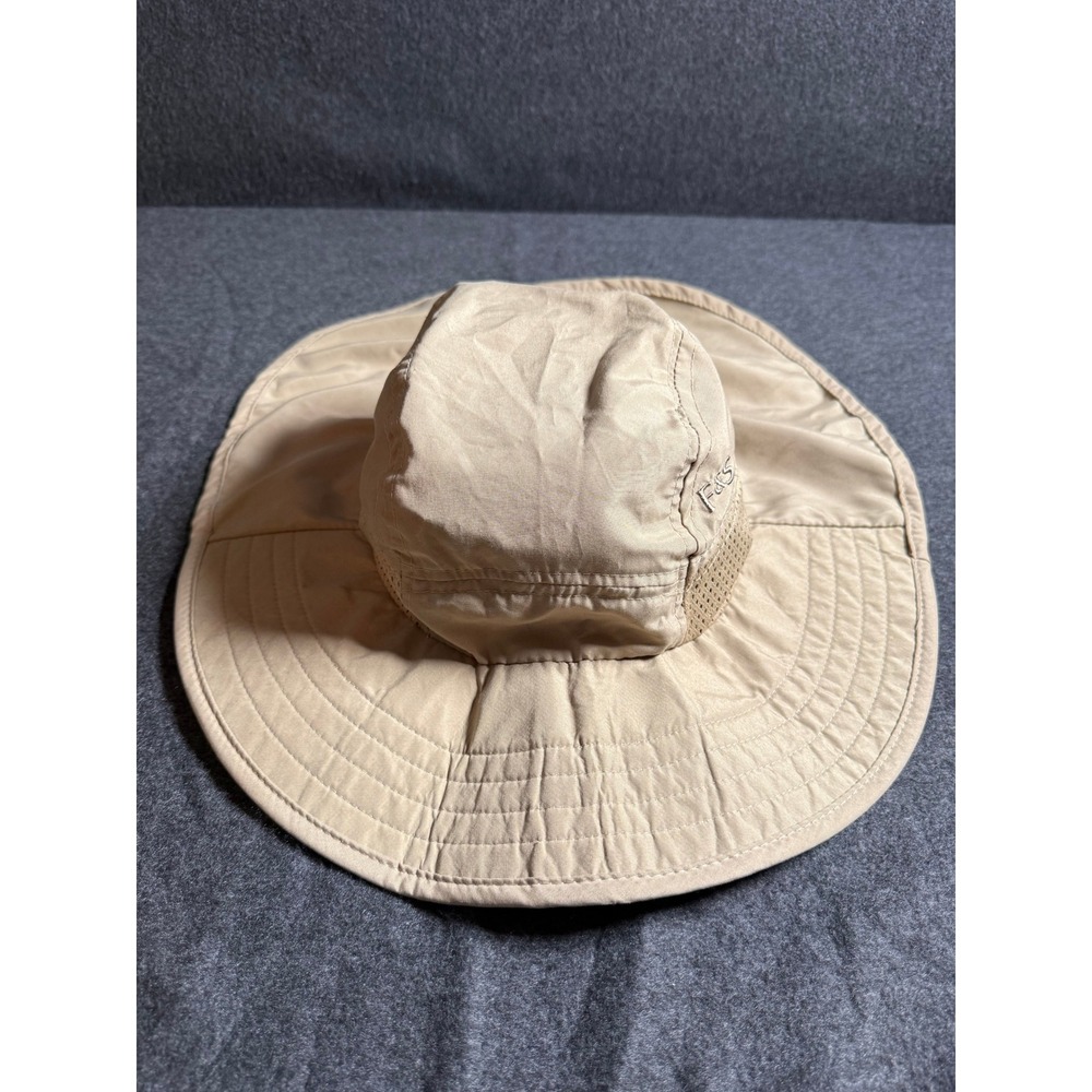 Field & Stream Tan Sun Hat Wide Brim Neck Flap Fishing Hiking‎ Boonie Hat
